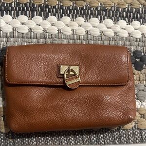Calvin Klein Brown Leather Crossbody Bag